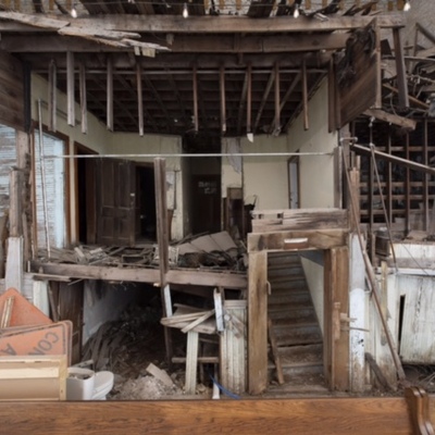 West end showing the clean up and construction needed with the next Phase of renovation