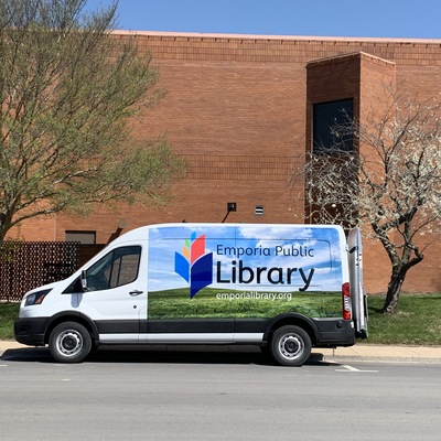 Emporia Public Library book van, purchased in part with 2019 Match Day funds.