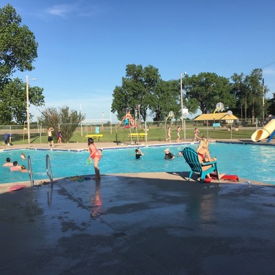 Free swim sponsored by the Main Street Mommas