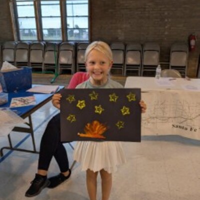 Kids painting @ the Summer Tour!