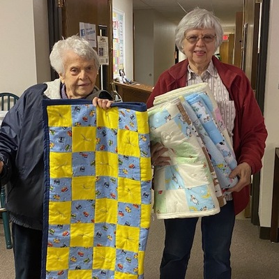 We are blessed to have busy hands making beautiful quilts & blankets for our families