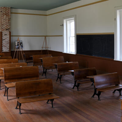 Arvonia School interior--if only these wall could talk.