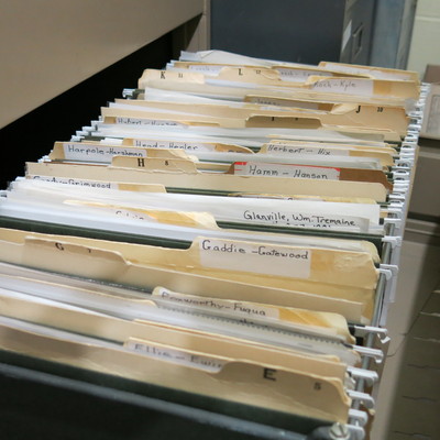 Obituary files for research