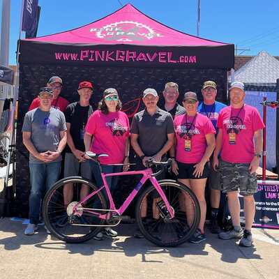 Summer of 2022, Lauf Cycling - Seigla bike give away that raised money for the Pink Gravel Fund.