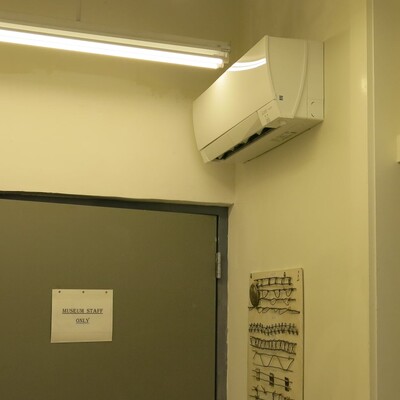 Match Day Funds at work, new split unit in Museum display areas