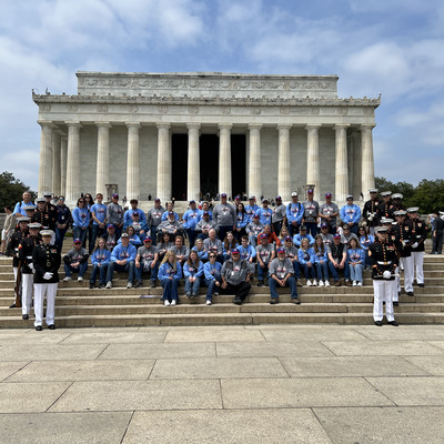 Whole Group at the Lincoln Memorial