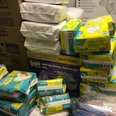 Diapers are given to every infant and child.