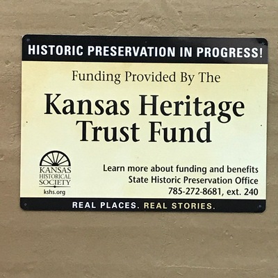 Announcing the 1900 Theater being awarded a Kansas Heritage Trust Fund grant for Lobby Restoration.