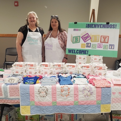 Booth at the Community Baby Shower