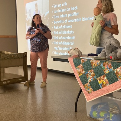 Teaching at the Lyon County Community Baby Shower