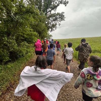 Our campers take a hike every morning!