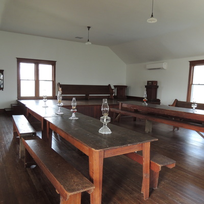 Township hall interior--the place to meet in the old days