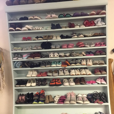 Large selection of shoes and boots